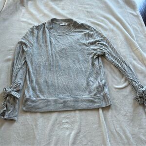 Abercrombie stripe long sleeve with tie at wrist
